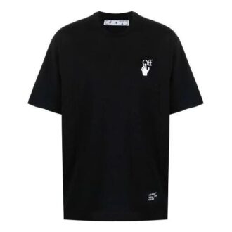 Camiseta negra de manga corta con estampado de flechas para hombre de Off-White