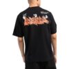 Camiseta negra de manga corta con estampado de letras del logotipo de Off-White para hombre, colección primavera-verano 2022