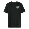Camiseta negra de manga corta con estampado del logotipo