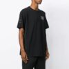 Camiseta negra de manga corta con estampado del logotipo