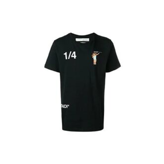 Camiseta negra de manga corta con estampado en la espalda de Off-White para hombre en Pantalones Cortos