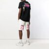 Camiseta negra de manga corta con estampado en la espalda de Off-White para hombre en Pantalones Cortos