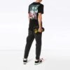 Camiseta negra de manga corta con estampado fotográfico en la espalda para hombre de Off-White