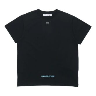 Camiseta negra de manga corta con rayas y letras básicas de Off-White para hombre, C/O VIRGIL ABLOH