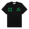 Camiseta negra de manga corta holgada con estampado del logotipo bordado C/O VIRGIL ABLOH de Off-White para hombre
