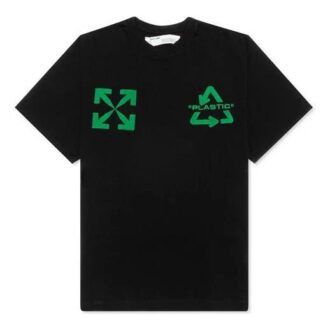 Camiseta negra de manga corta holgada con estampado del logotipo bordado C/O VIRGIL ABLOH de Off-White para hombre