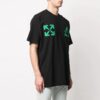 Camiseta negra de manga corta holgada con estampado del logotipo bordado C/O VIRGIL ABLOH de Off-White para hombre