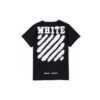 Camiseta negra de manga corta Off-White para hombre C/O Virgil Abloh con rayas de tigre y salpicaduras de tinta