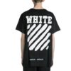 Camiseta negra de manga corta Off-White para hombre C/O Virgil Abloh con rayas de tigre y salpicaduras de tinta