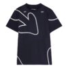 Camiseta negra de manga corta y corte ajustado con estampado de flechas y logotipo de Off-White para hombre, colección Otoño-Invierno 2022