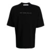 Camiseta negra de manga corta y corte holgado con estampado de flechas y letras para hombre Off-White FW21