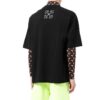 Camiseta negra de manga corta y corte holgado con estampado de flechas y letras para hombre Off-White FW21
