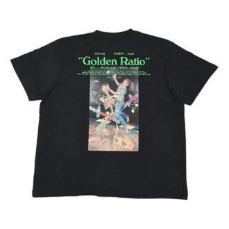Camiseta negra de manga corta y corte holgado Off-White para hombre C/O VIRGIL ABLOH con diseño de esqueleto