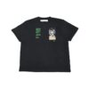 Camiseta negra de manga corta y corte holgado Off-White para hombre C/O VIRGIL ABLOH con diseño de esqueleto