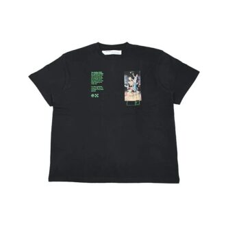 Camiseta negra de manga corta y corte holgado Off-White para hombre C/O VIRGIL ABLOH con diseño de esqueleto