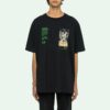 Camiseta negra de manga corta y corte holgado Off-White para hombre C/O VIRGIL ABLOH con diseño de esqueleto