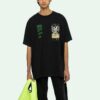 Camiseta negra de manga corta y corte holgado Off-White para hombre C/O VIRGIL ABLOH con diseño de esqueleto