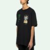 Camiseta negra de manga corta y corte holgado Off-White para hombre C/O VIRGIL ABLOH con diseño de esqueleto