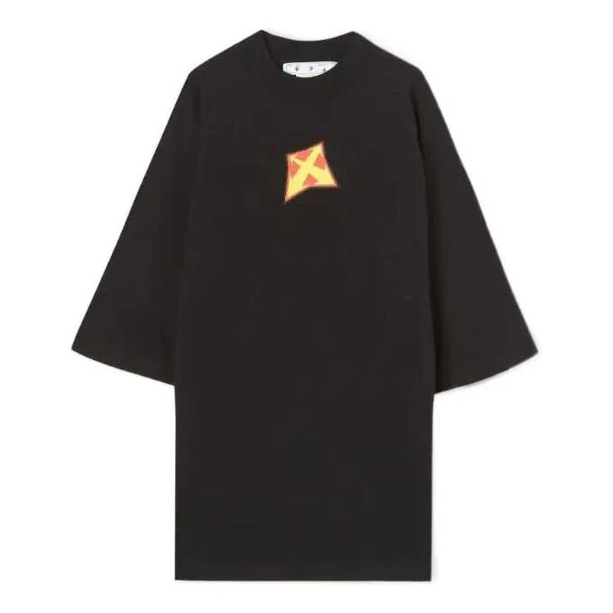 Camiseta negra de manga corta y cuello redondo con estampado del logotipo Off-White para hombre, colección Otoño-Invierno 2022, corte holgado