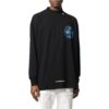Camiseta negra de manga larga con estampado alfabético en 3D de Off-White para hombre