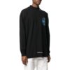 Camiseta negra de manga larga con estampado alfabético en 3D de Off-White para hombre