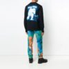 Camiseta negra de manga larga holgada con cuello redondo Ice Man para hombre de Off-White