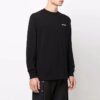 Camiseta negra de manga larga y corte holgado con estampado de flechas y letras Caravaggio de Off-White para hombre, colección primavera-verano 2022