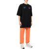 Camiseta negra de pantalón corto y cuello redondo con estampado de logotipo Off-White para hombre, colección primavera-verano 2022