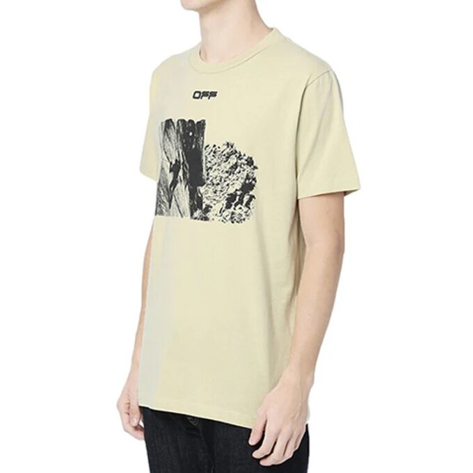 Camiseta Off-White para hombre C/O VIRGIL ABLOH Arrow de manga corta en color blanco cremoso
