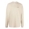 Camiseta Off-White para hombre, colección Otoño-Invierno 2022, con estampado de letras, cuello redondo, manga larga y corte holgado, color blanco cremoso