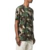 Camiseta Off-White para hombre, colección primavera-verano 2022, con estampado de camuflaje, cuello redondo y pantalones cortos, color verde