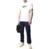 Camiseta Off-White para hombre, colección primavera-verano 2022, de color liso con estampado de letras, cuello redondo y pantalones cortos, en blanco