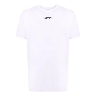 Camiseta Off-White para hombre, colección primavera-verano 2022, de color liso con estampado del logotipo, cuello redondo y pantalones cortos, color blanco