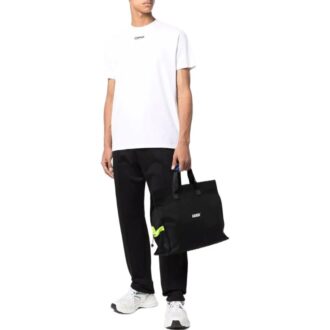 Camiseta Off-White para hombre, colección primavera-verano 2022, de color liso con estampado del logotipo, cuello redondo y pantalones cortos, color blanco