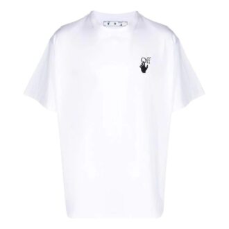 Camiseta Off-White para hombre, colección primavera-verano 2022, de color liso con estampado del logotipo de la flecha, cuello redondo, manga corta y corte holgado, color blanco