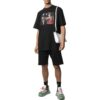 Camiseta Off-White para hombre, colección primavera-verano 2022, estampada, cuello redondo, pantalones cortos, color negro