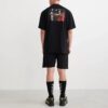 Camiseta Off-White para hombre de la colección primavera-verano 2022 con estampado de Caravaggio en la espalda, de corte holgado y manga corta, color negro