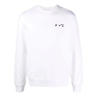 Camiseta Off-White para hombre de la colección primavera-verano 2022, de color liso con estampado del logotipo y cuello redondo, en blanco