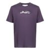 Camiseta Off-White para hombre de la colección SS22 con estampado de flechas, cuello redondo, pantalones cortos y corte holgado, color morado