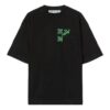 Camiseta Off-White para hombre de la colección SS22 con estampado de flechas pintadas con spray, de manga corta y corte holgado, en color negro