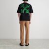 Camiseta Off-White para hombre de la colección SS22 con estampado de flechas pintadas con spray, de manga corta y corte holgado, en color negro