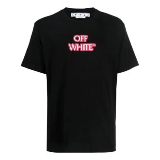 Camiseta Off-White para hombre de la colección SS22 con estampado del logotipo Alphabet, cuello redondo, pantalones cortos y corte holgado, color negro