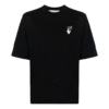 Camiseta Off-White para hombre FW21 con logo, cuello redondo, pantalones cortos y corte holgado, color negro