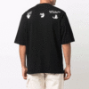 Camiseta Off-White para hombre FW21 con logo, cuello redondo, pantalones cortos y corte holgado, color negro
