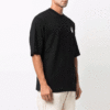 Camiseta Off-White para hombre FW21 con logo, cuello redondo, pantalones cortos y corte holgado, color negro