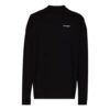 Camiseta Off-White para hombre FW21 con logo, letras, flecha, cuello redondo, manga larga y corte holgado en negro
