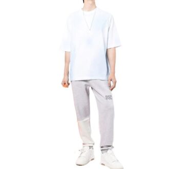 Camiseta Off-White para hombre FW22 de cuello redondo y pantalón corto con estampado de logotipo, azul y blanco