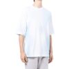 Camiseta Off-White para hombre FW22 de cuello redondo y pantalón corto con estampado de logotipo, azul y blanco