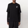 Camiseta Off-White para hombre Gradient Arrow de manga larga y corte holgado, color negro