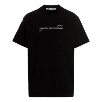 Camiseta Signature de algodón en blanco y negro